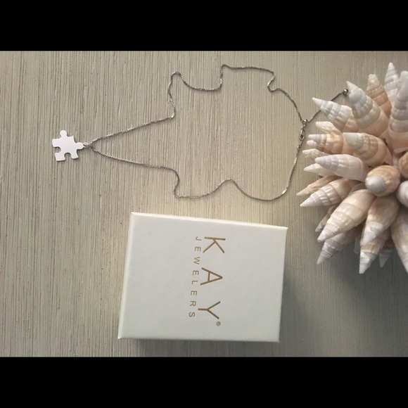 Kay Jewelers Jewelry - Kay Jewelers Puzzle Piece Charm & Chain